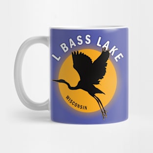 L Bass Lake in Wisconsin Heron Sunrise Mug